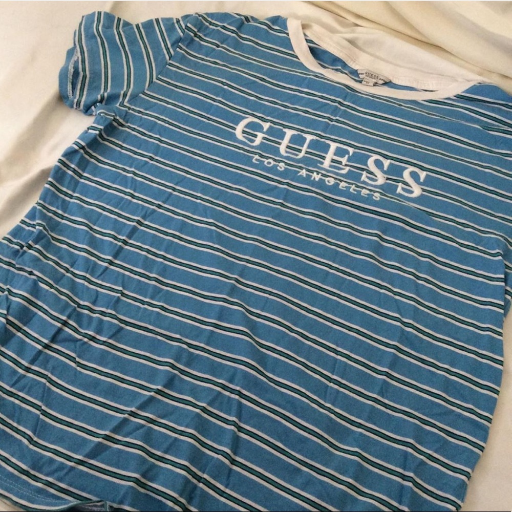 Blue Striped GUESS T-Shirt